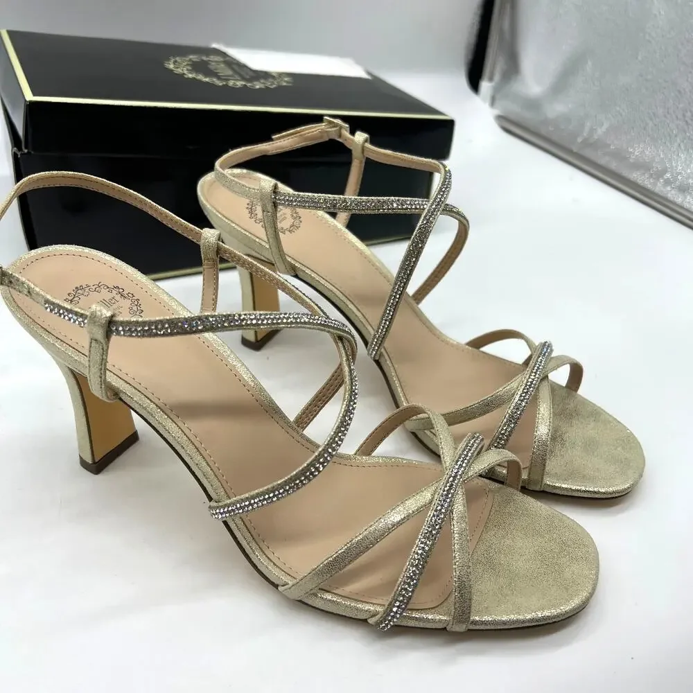 I. Miller Womens Andria Heeled Sandals Gold Size 11M